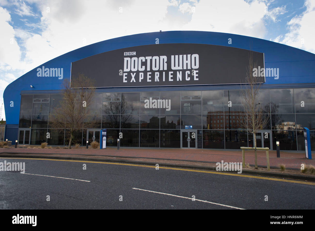 A general view of the BBC Doctor Who Experience building at Cardiff Bay, South Wales, UK. Stock Photo