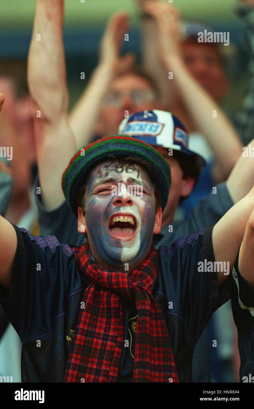 SCOTTISH FOOTBALL FAN EURO 96 18 June 1996 Stock Photo