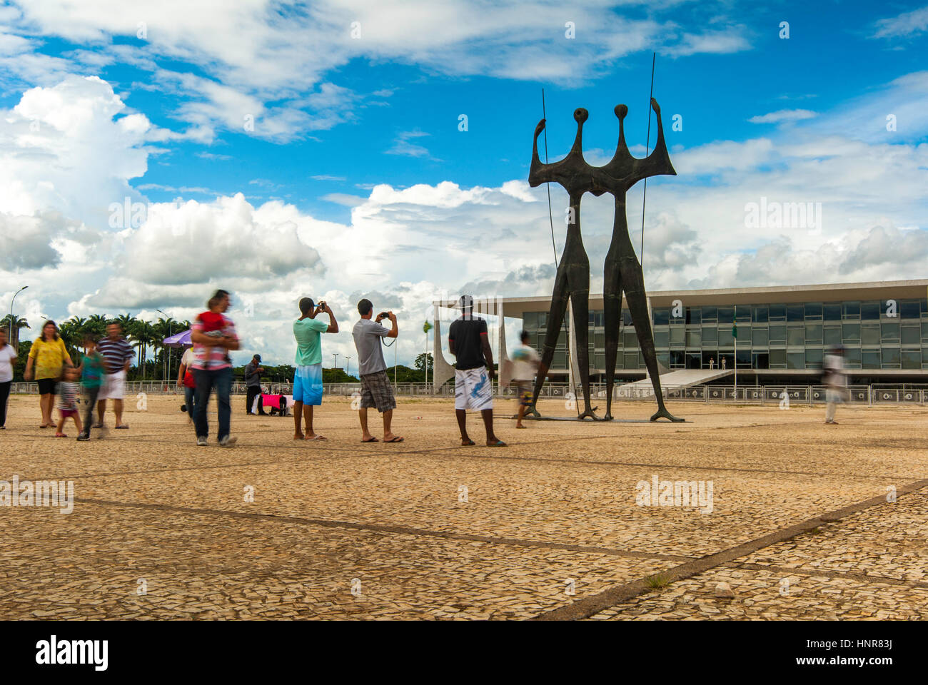 'The Warriors' sculpture, Brasilia, Brazil Stock Photo