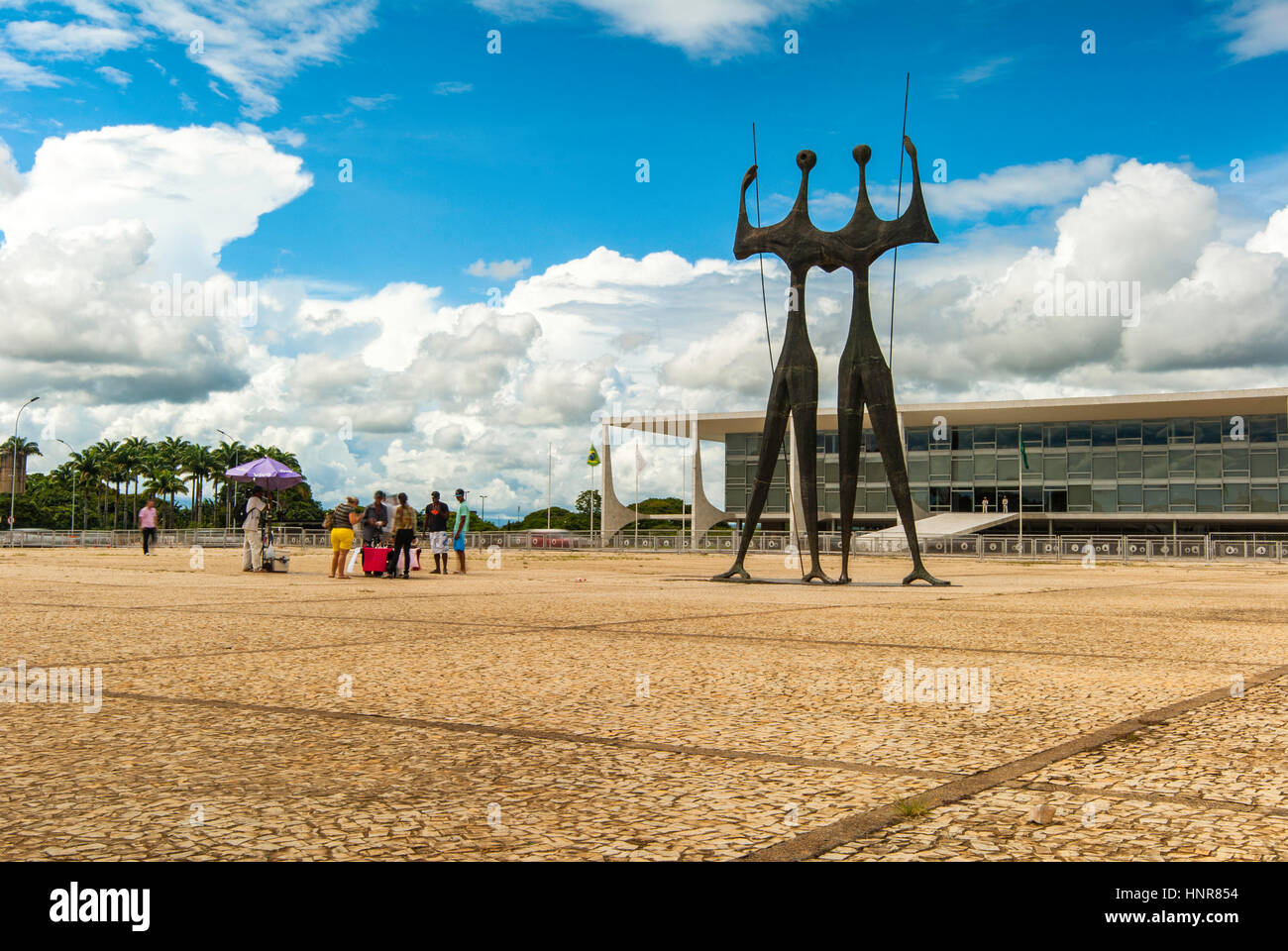'The Warriors' sculpture, Brasilia, Brazil Stock Photo