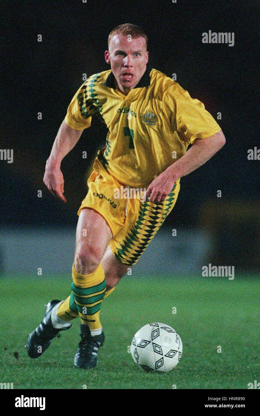 ROBBIE SLATER AUSTRALIA & WEST HAM UNITED FC 28 March 1996 Stock Photo