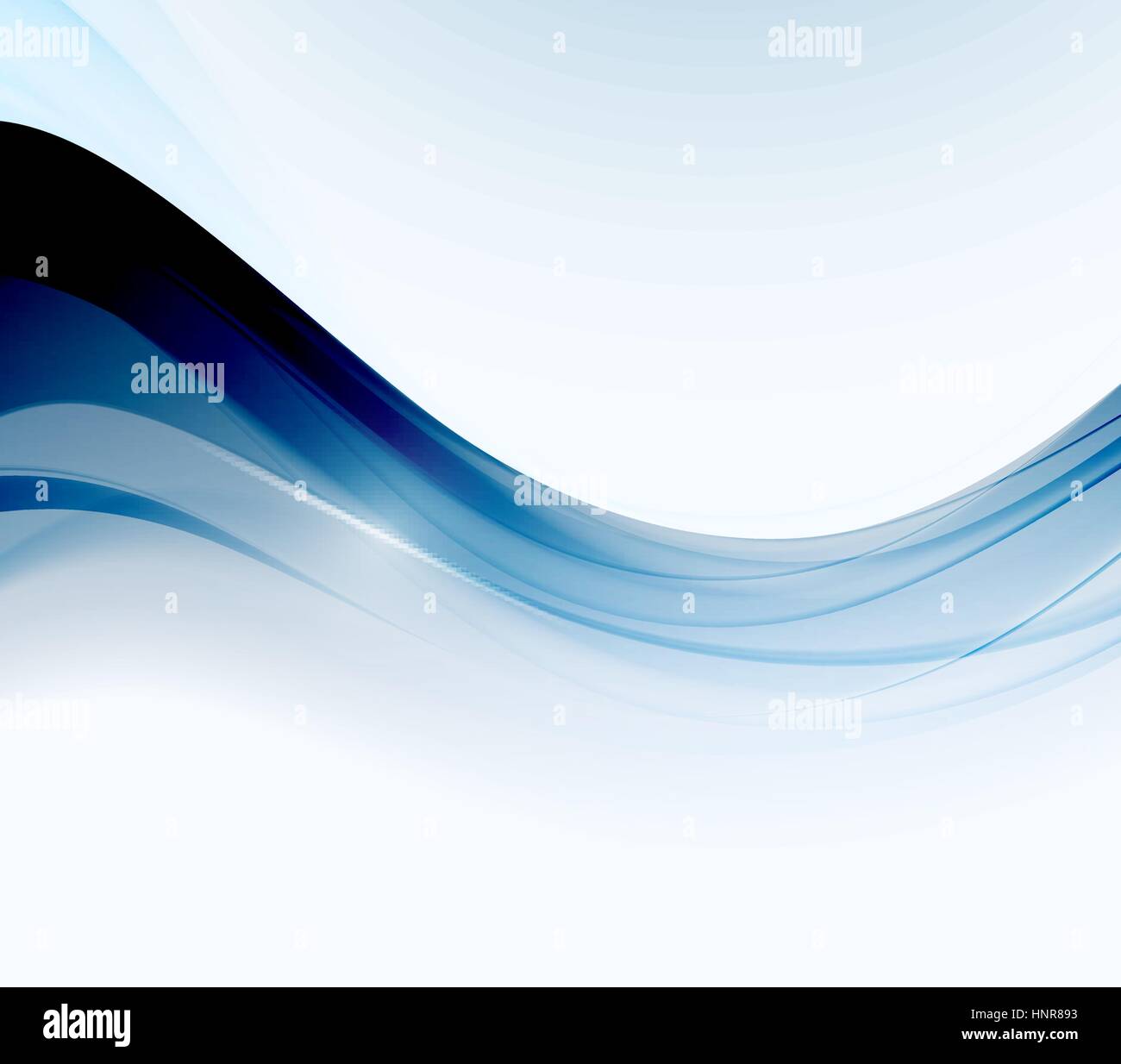 Abstract vector background with blue smooth color wave. Blue wavy lines ...