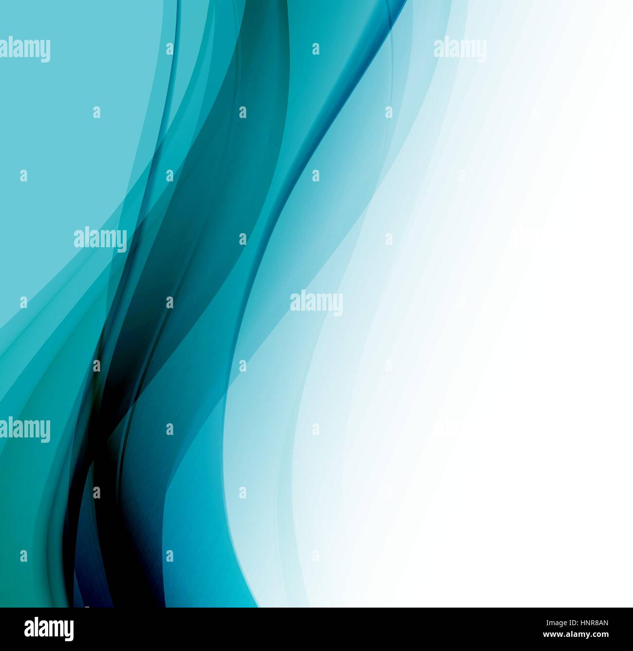 Abstract vector background with blue smooth color wave. Blue wavy lines ...