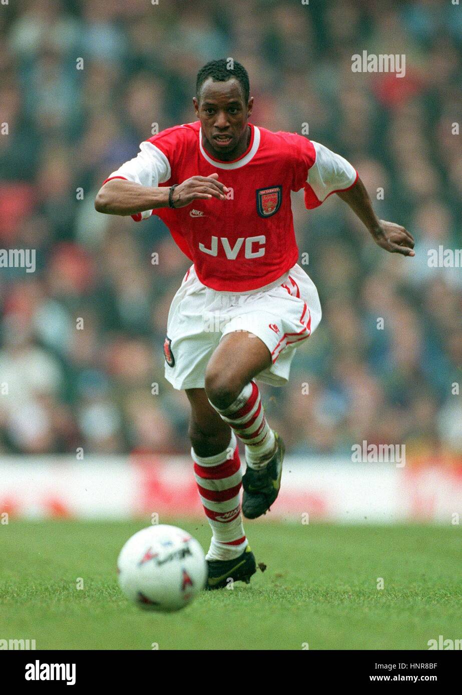 Ian Wright Arsenal Fc 09 April 1996 Stock Photo Alamy