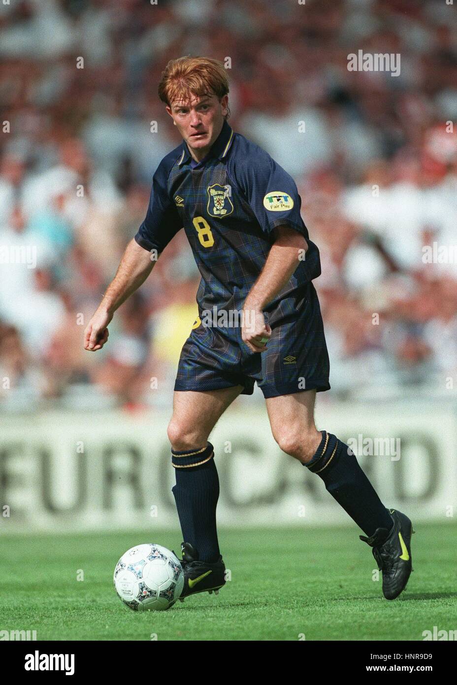 STUART MCCALL SCOTLAND & GLASGOW RANGERS FC 18 June 1996 Stock Photo