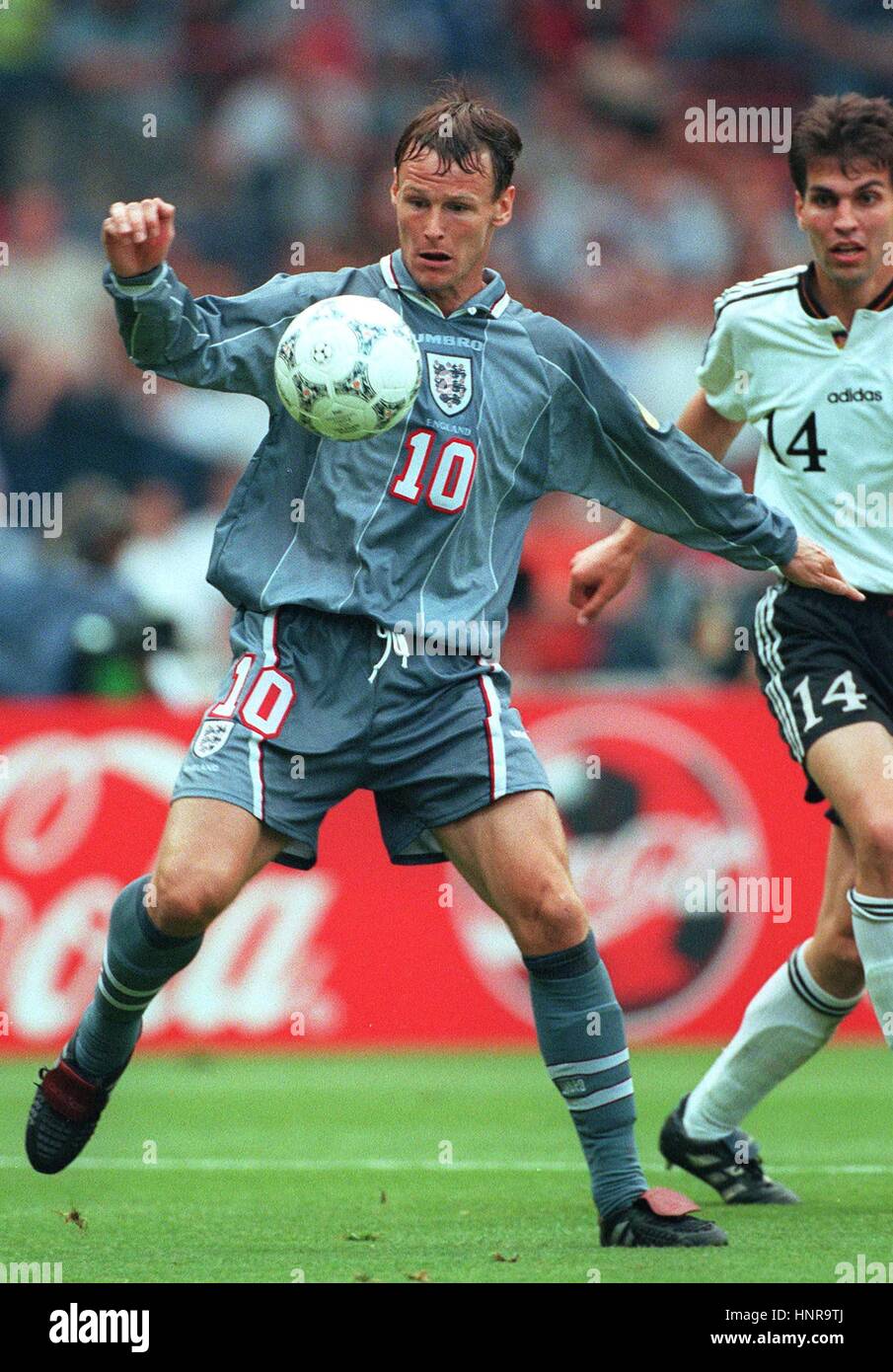 TEDDY SHERINGHAM ENGLAND & TOTTENHAM HOTSPUR FC 27 June 1996 Stock Photo