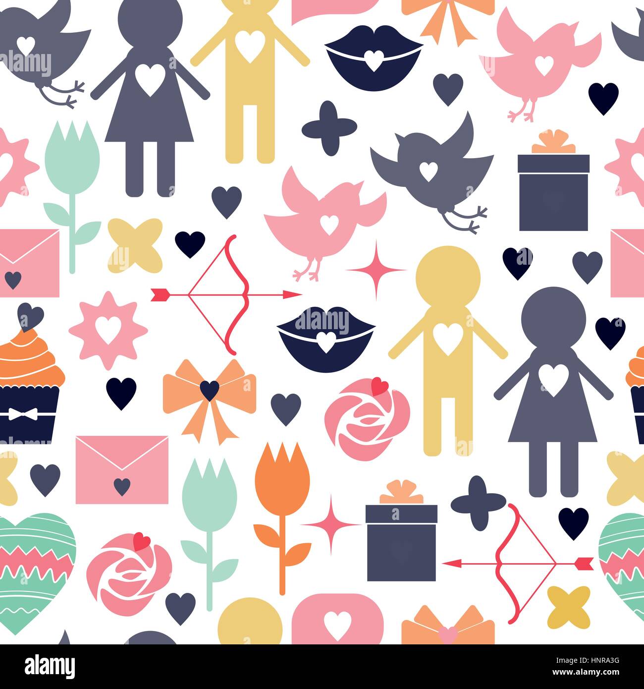 Seamless vector background. Valentine s Day Stock Vector Image & Art ...