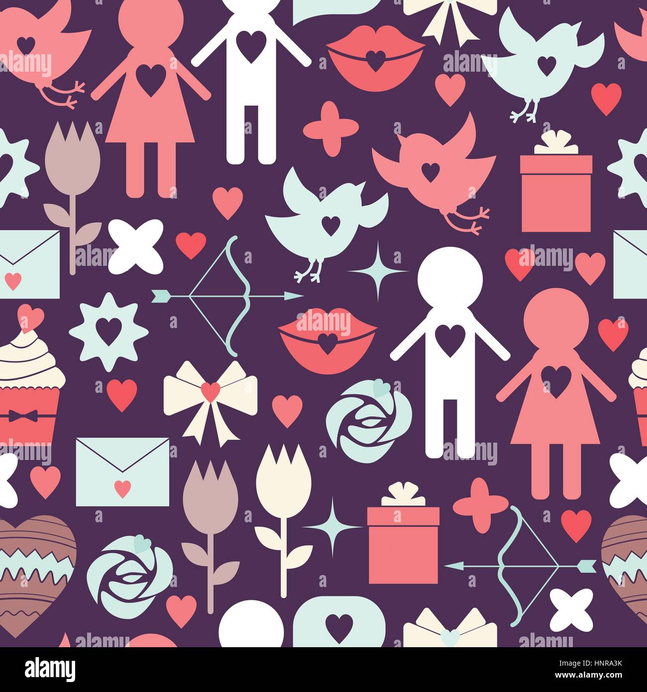 Seamless vector background. Valentine s Day Stock Vector Image & Art ...