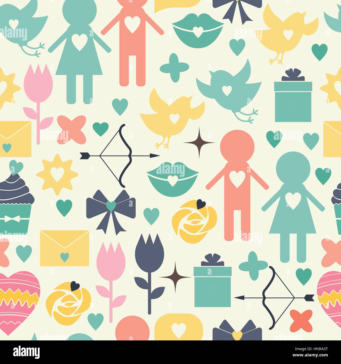 Seamless vector background. Valentine s Day Stock Vector Image & Art ...