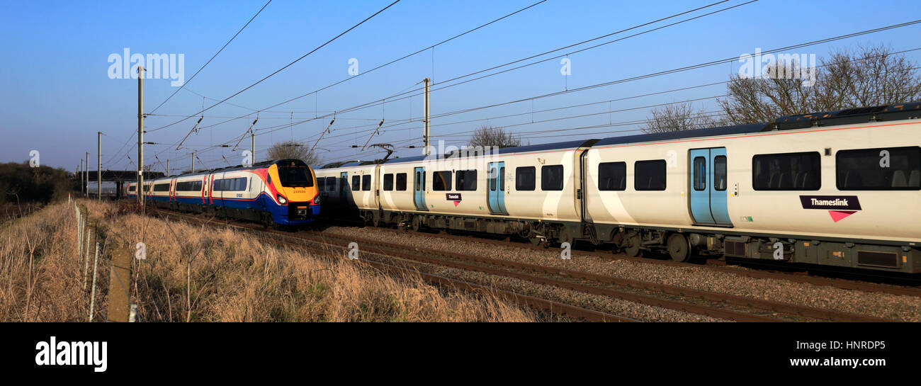 Meridian class 222 020 train, East Midlands Trains livery, between ...