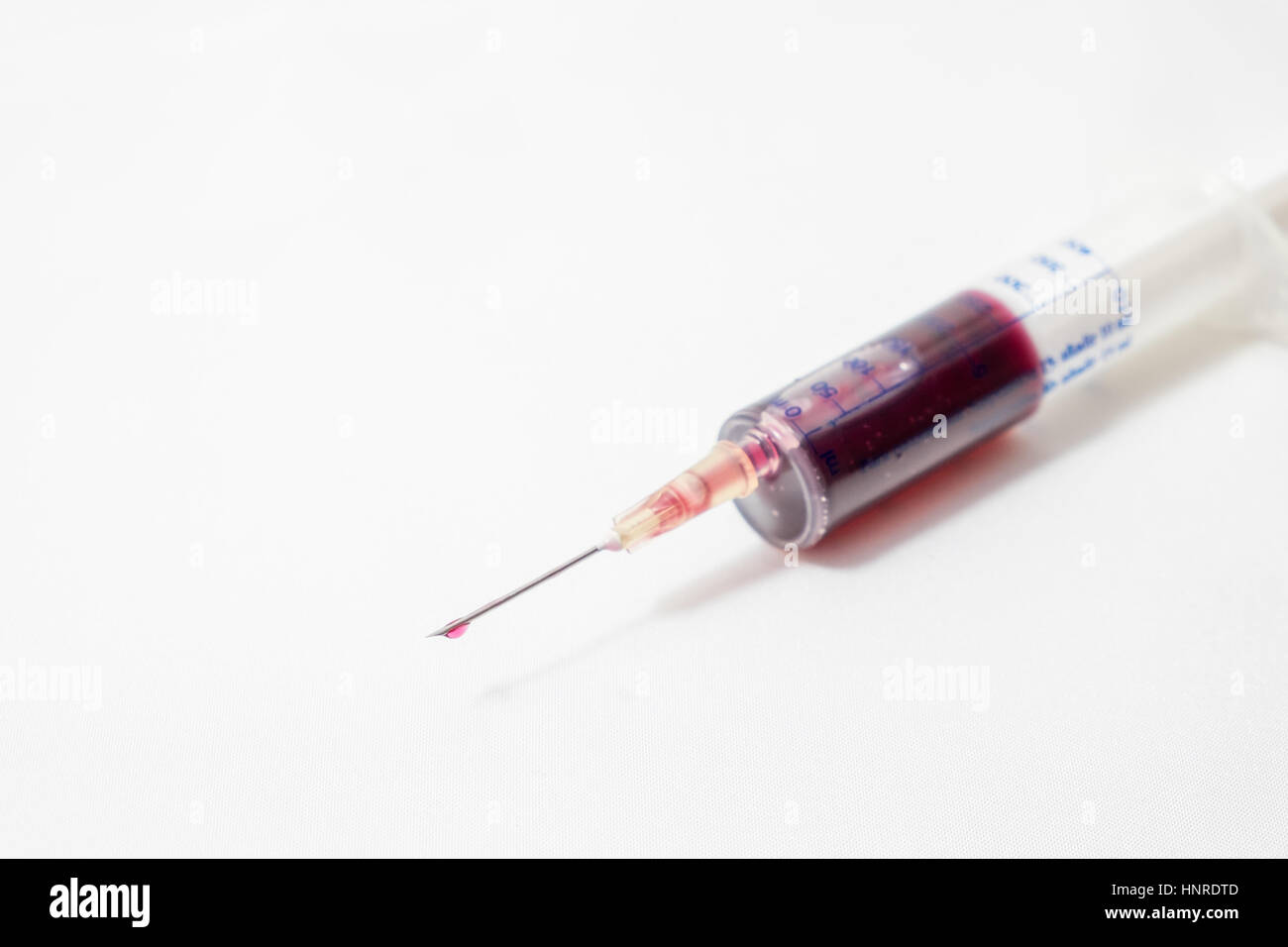 syringe blood collection to improve the patient's health Stock Photo