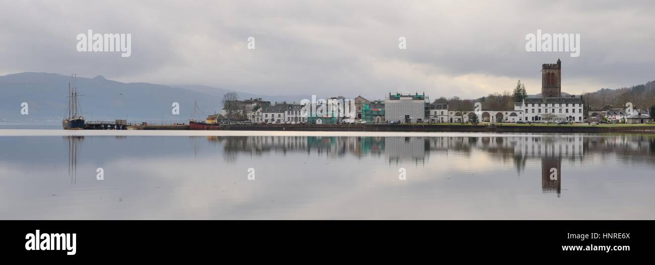 The town of Inveraray on Loch Fyne, Argyll and Bute, Scotland Stock Photo