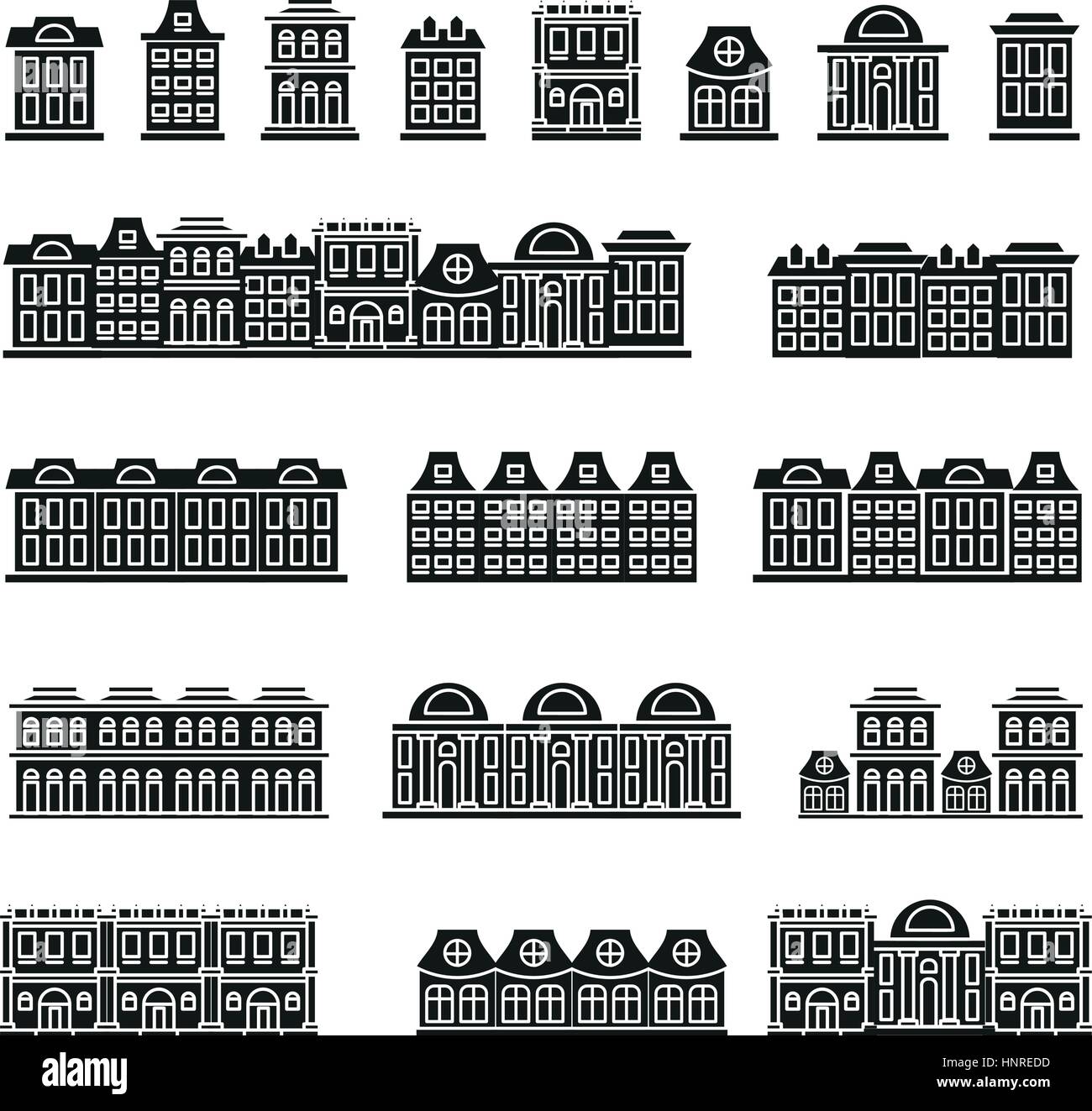 Modern low rise buildings Stock Vector Images - Alamy