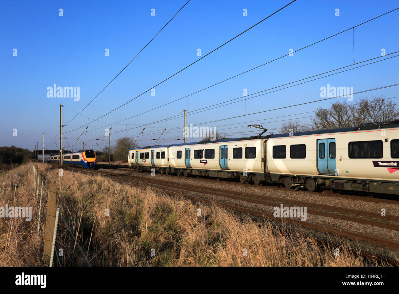 Meridian class 222 020 train, East Midlands Trains livery, between ...