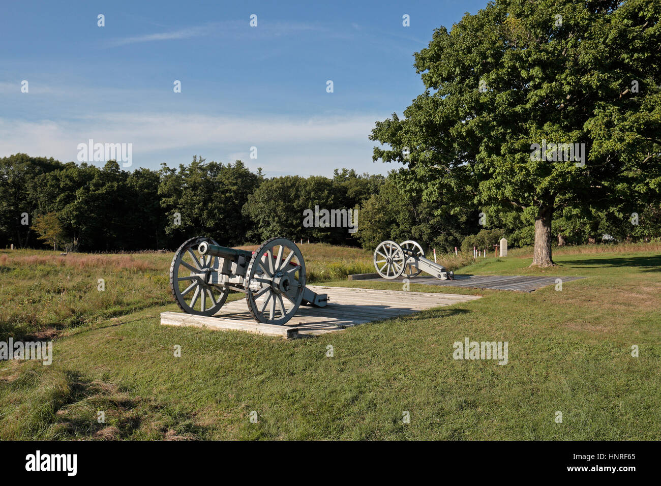 Artillery pieces at Balcarres Redoubt (Freeman Farm), Saratoga National Historical Park