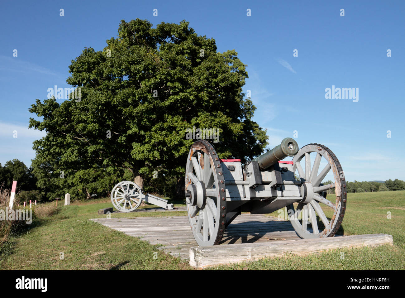 Artillery pieces at Balcarres Redoubt (Freeman Farm), Saratoga National Historical Park