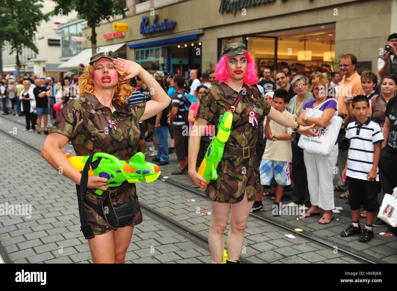 Mannheim, Germany - August 8, 2009 - Gay parade in city of Mannheim Germany Stock Photo