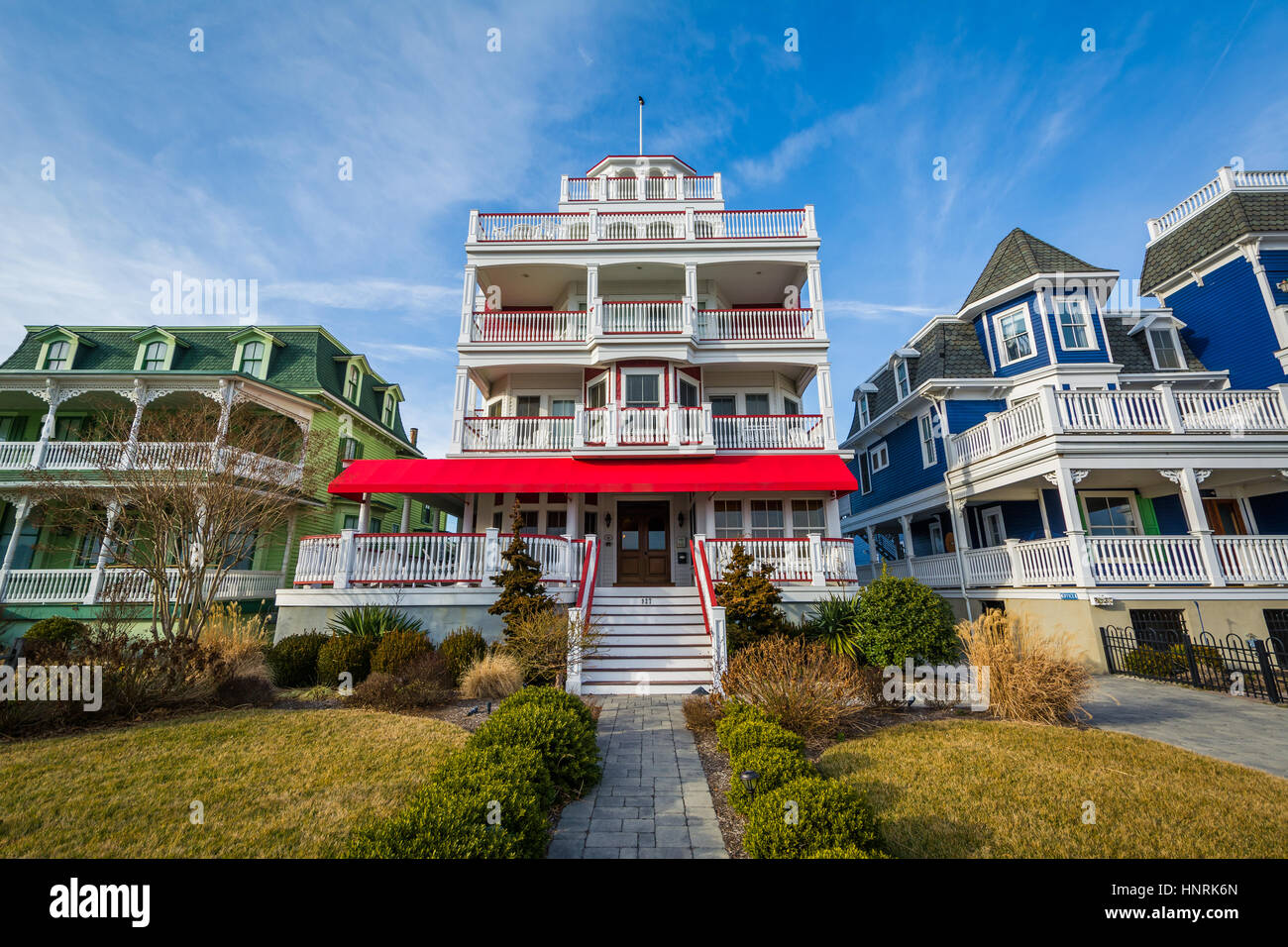 Houses along Beach Avenue, in Cape May, New Jersey Stock Photo Alamy