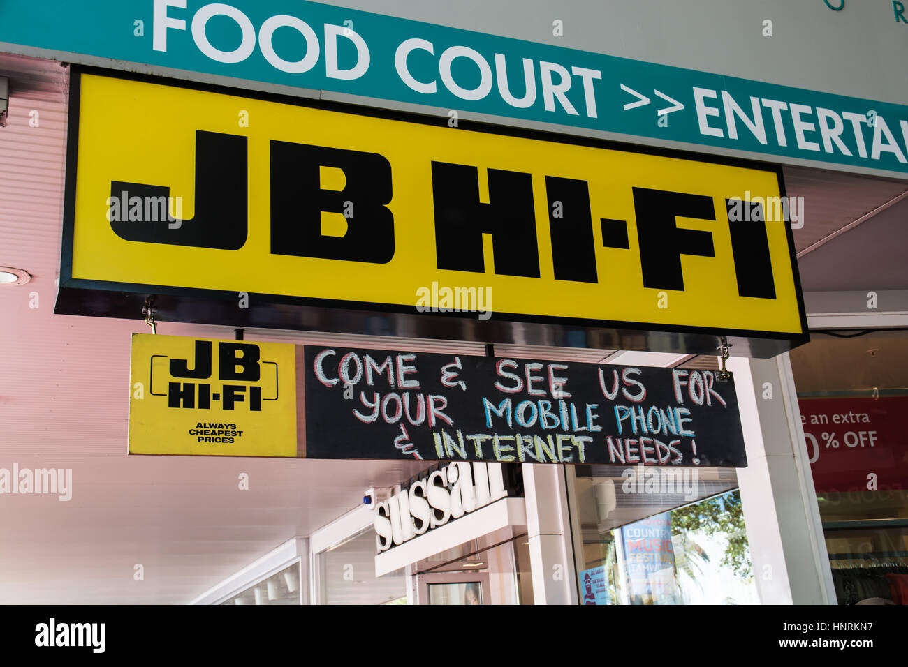 JB HI-FI  Discount Electrical Store Stock Photo