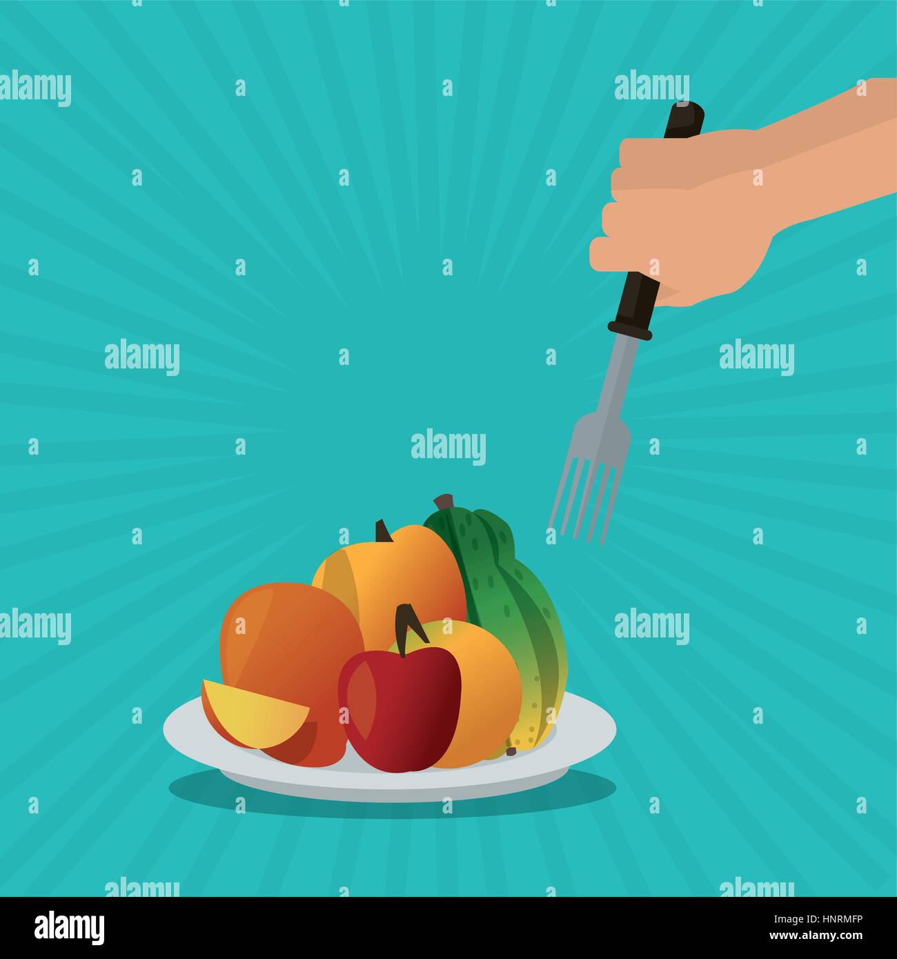 healthy food concept with icon design, vector illustration 10 eps ...