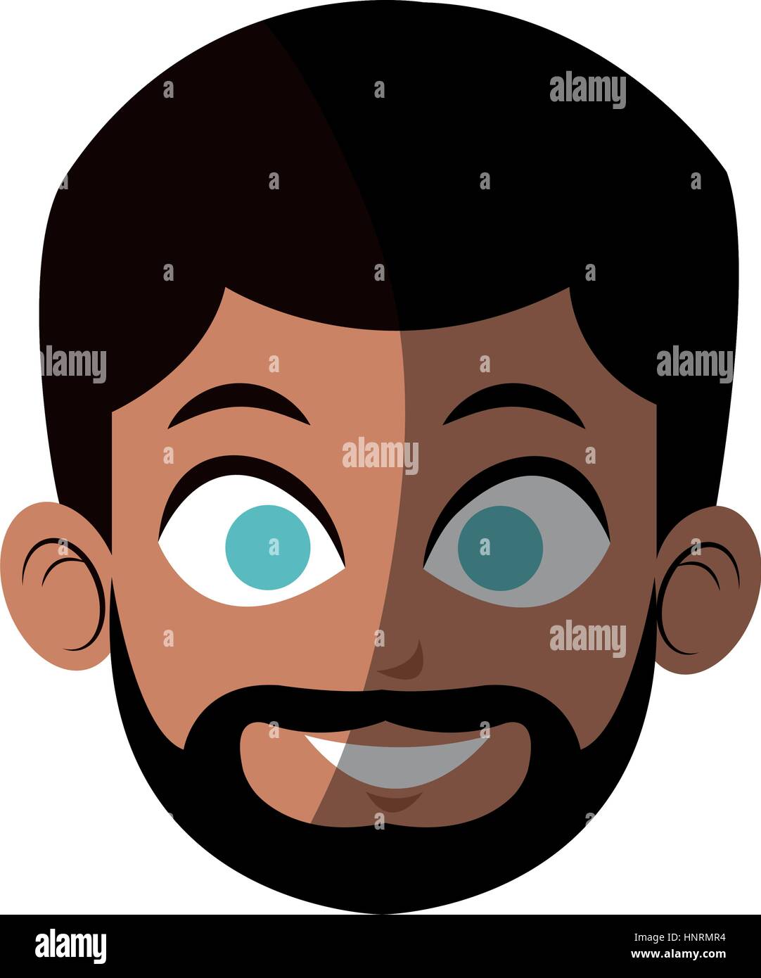 happy man cartoon icon over white background. colorful design. vector illustration Stock Vector