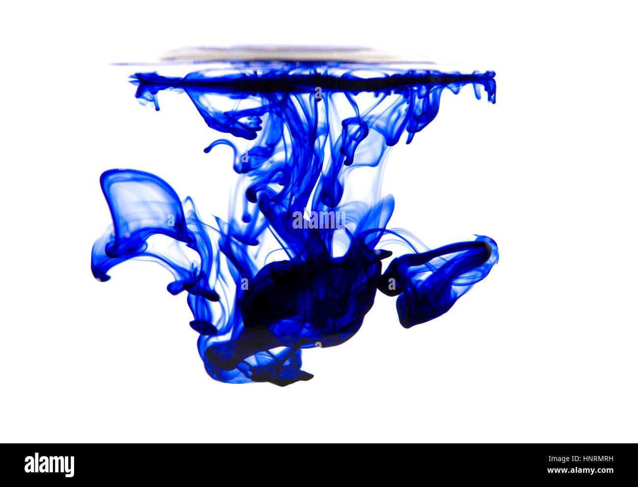 Abstract image of ink flowing in water to make an interesting and unique image. Stock Photo