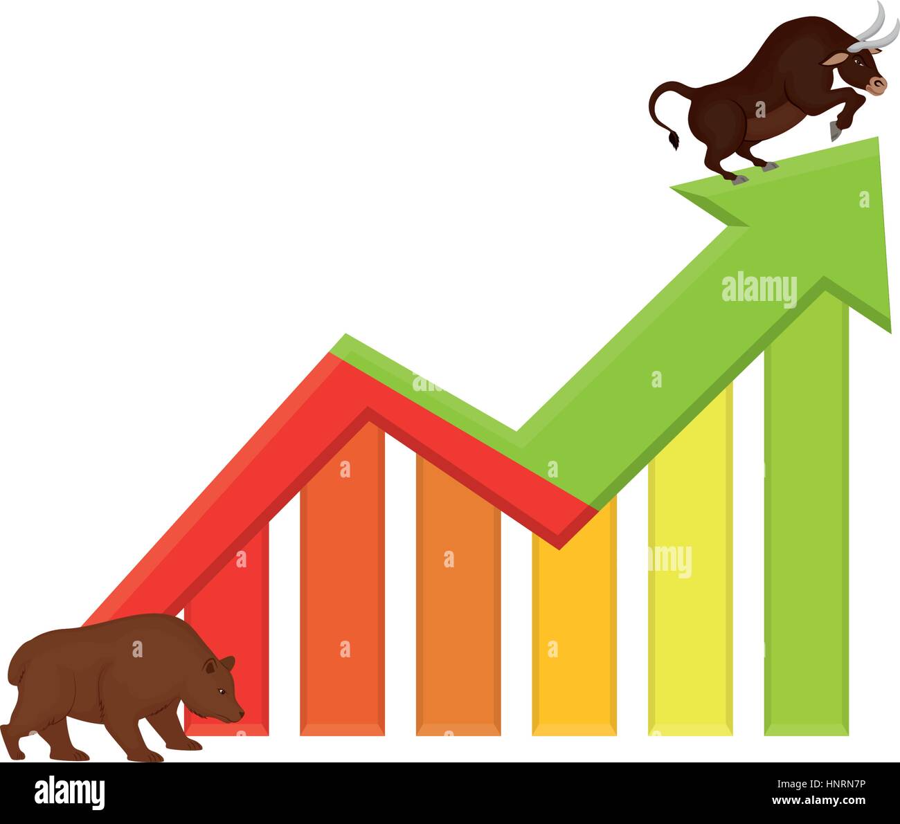 Stock market bull and bear icon vector illustration graphic design ...