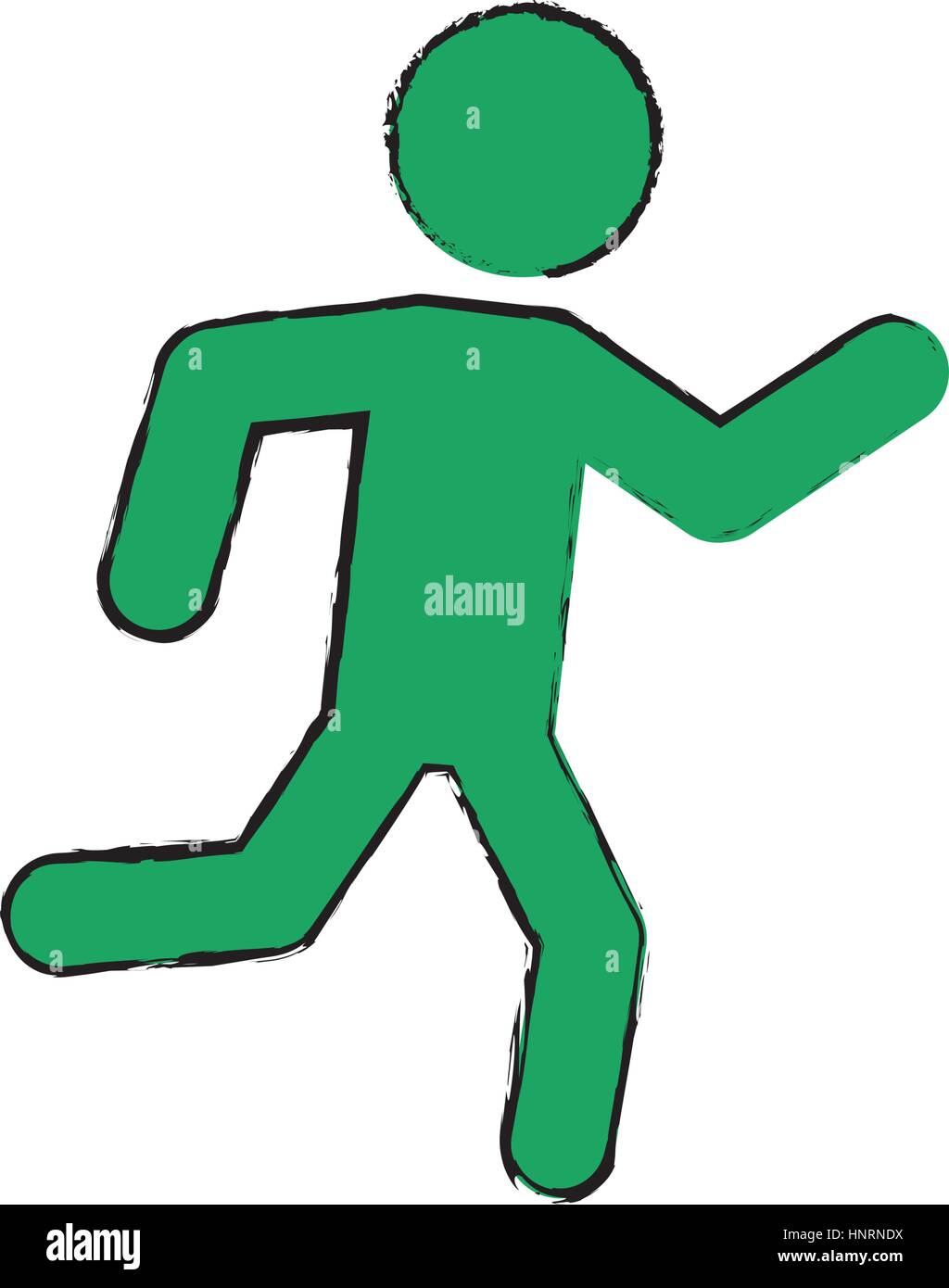 Man running pictogram icon vector illustration graphic design Stock ...