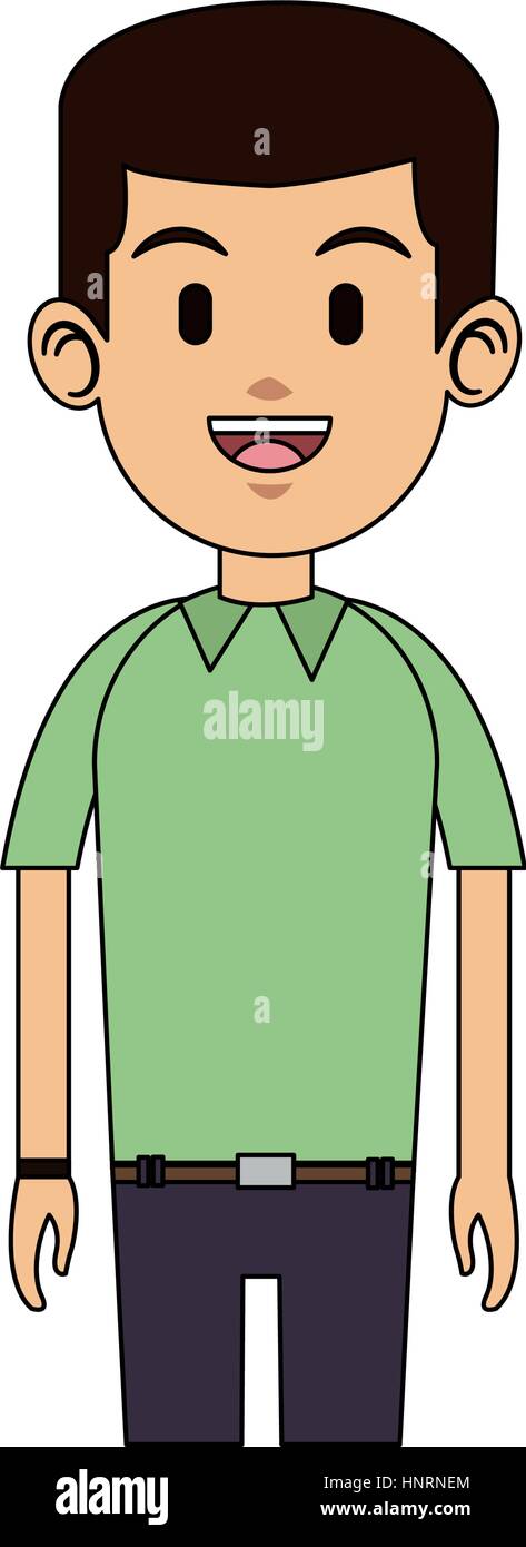 man cartoon icon over white background. colorful design. vector ...