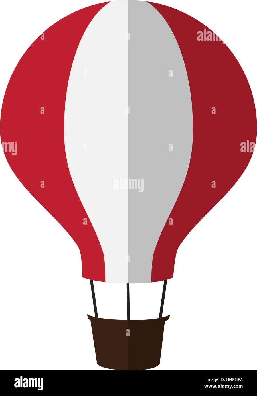 hot air balloon icon over white background. colorful design. vector ...