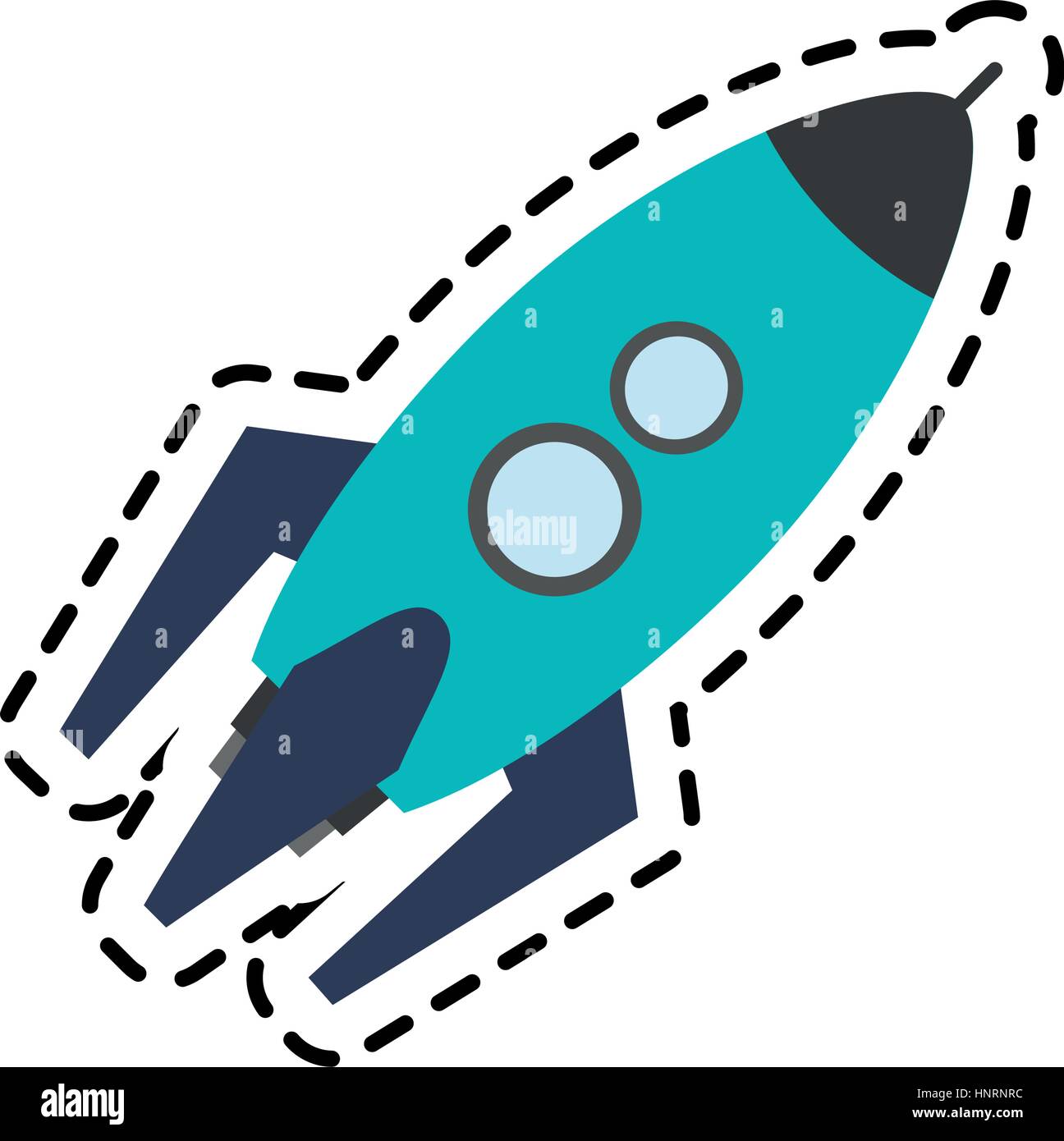 space rocket icon over white background. colorful design. vector ...