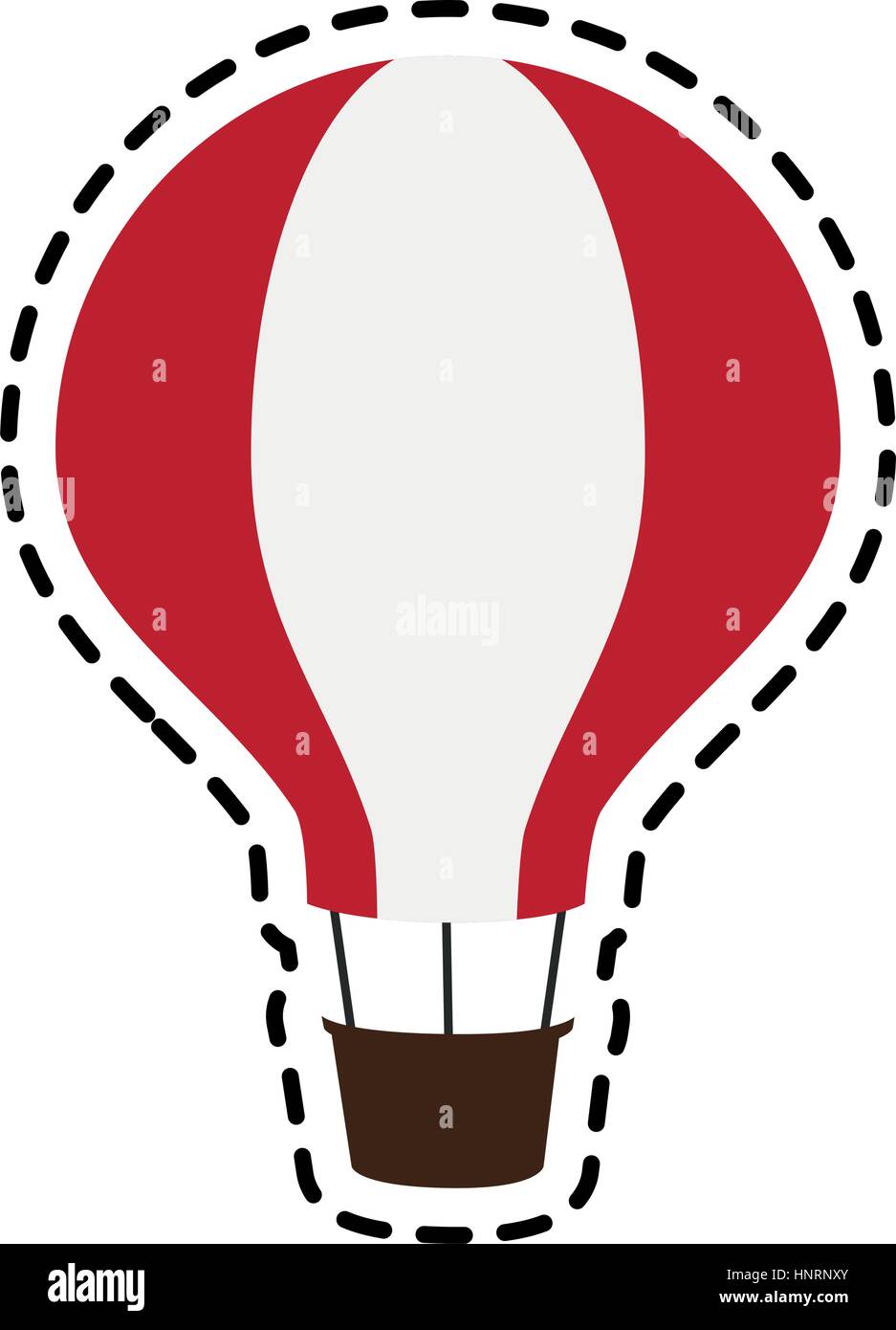 hot air balloon icon over white background. colorful design. vector ...