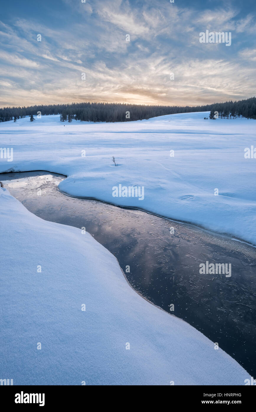 Trout Creek Valley in winter, Northeast Oregon Stock Photo Alamy