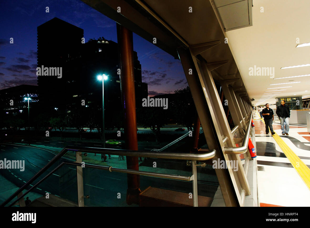 Metro station Cidade Nova at dawn, Rio de Janeiro, Brazil Stock Photo