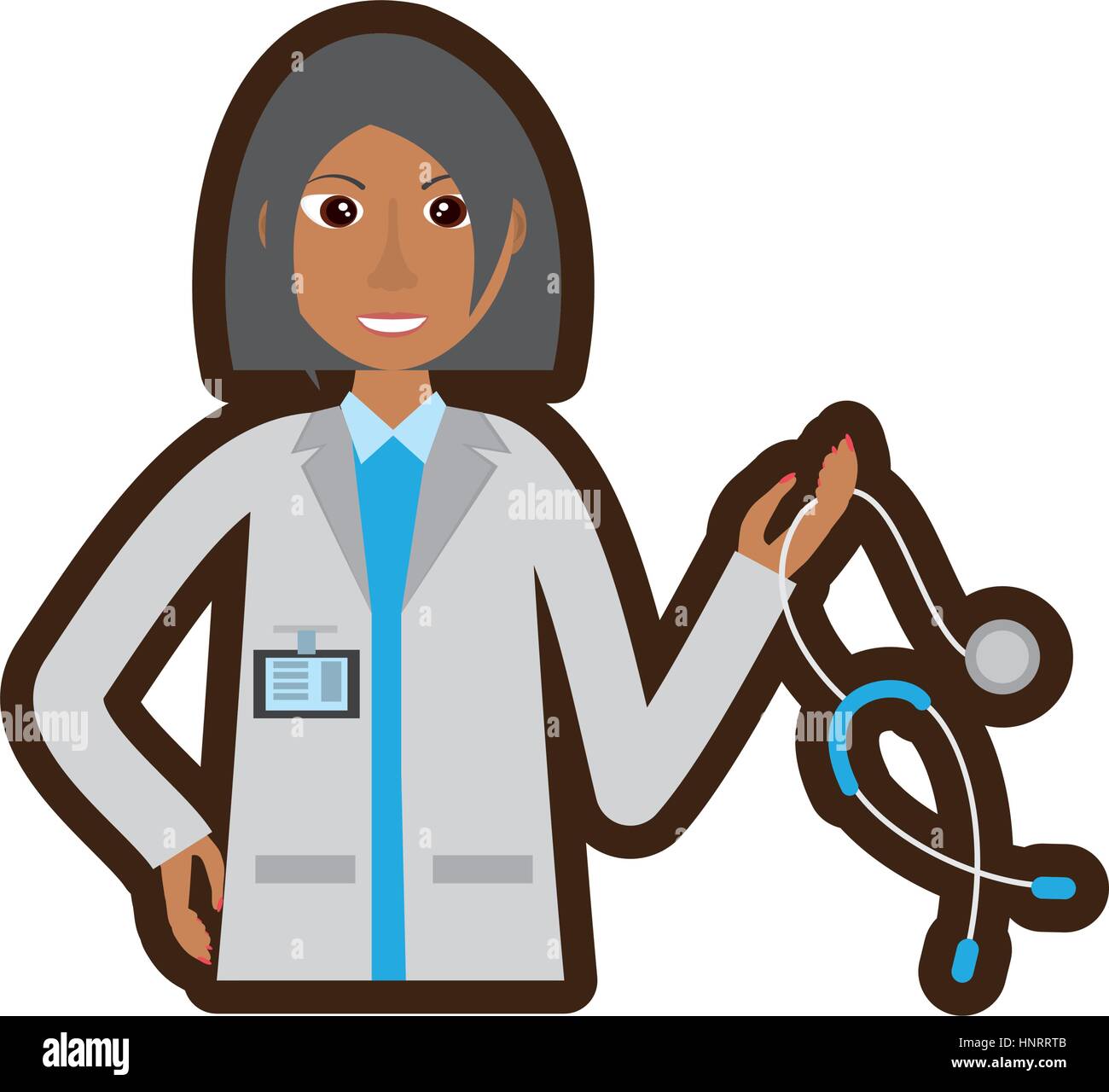 doctor woman stethoscope occupation vector illustration eps 10 Stock ...