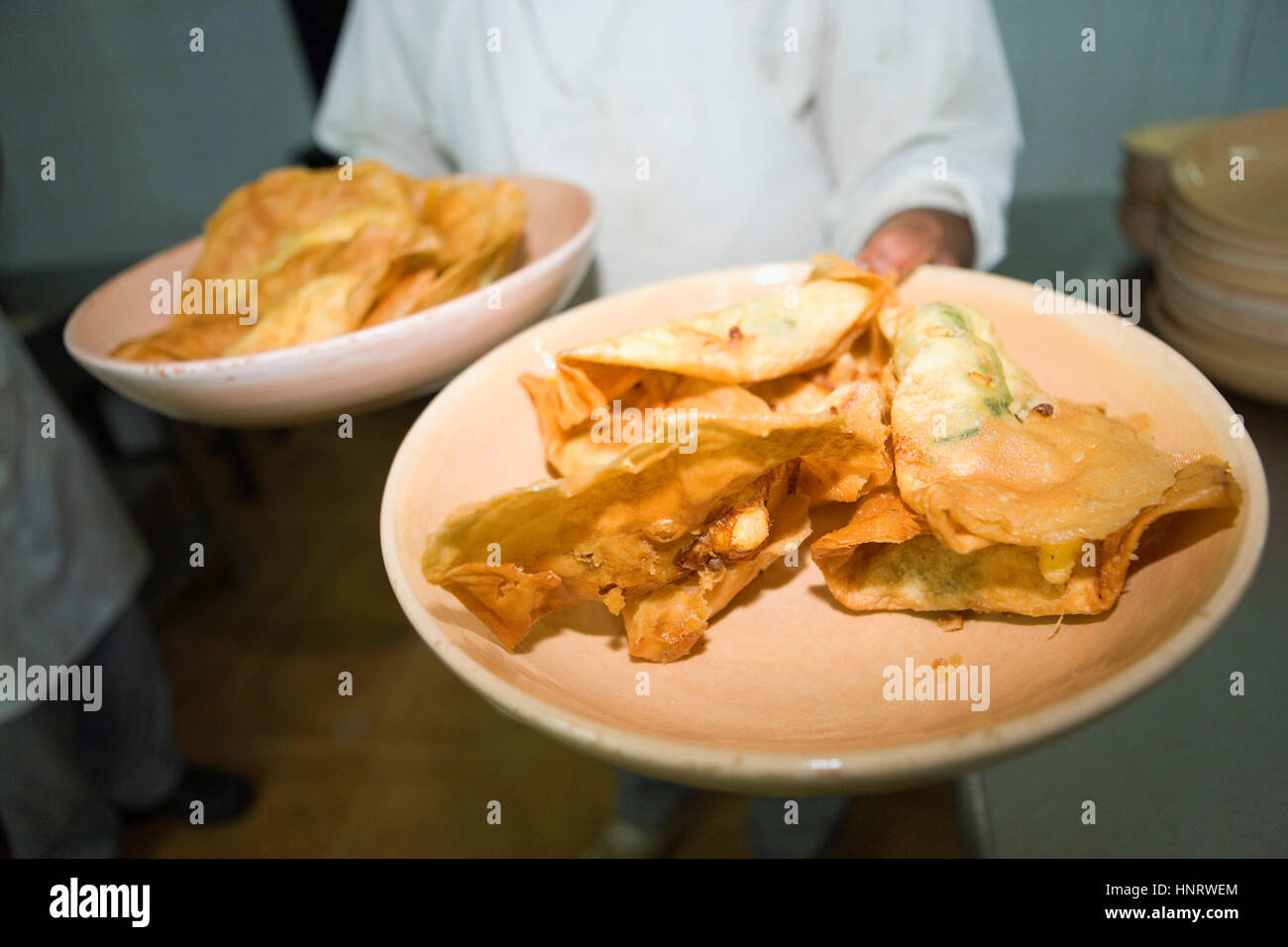 Tunisia.Douz.Food. Brick Stock Photo