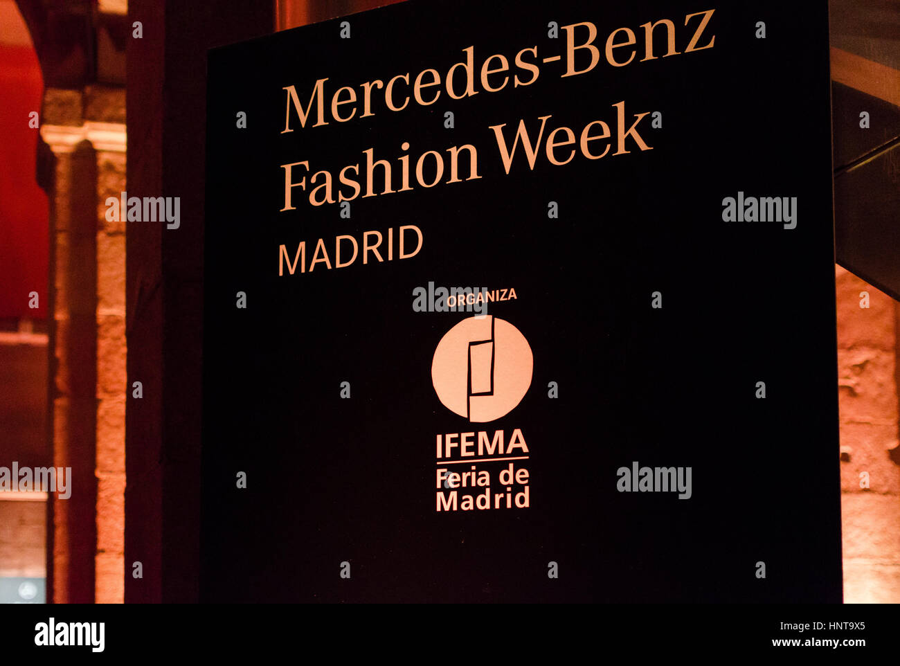 Madrid Spain 16th February 2017 Collection Presentation Banner