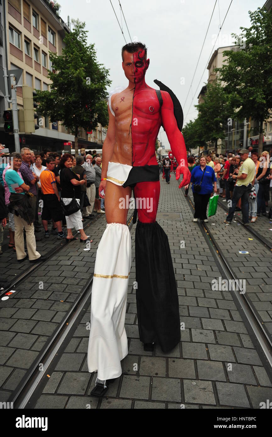 Mannheim, Germany - August 8, 2009 - Gay parade in city of Mannheim Germany Stock Photo