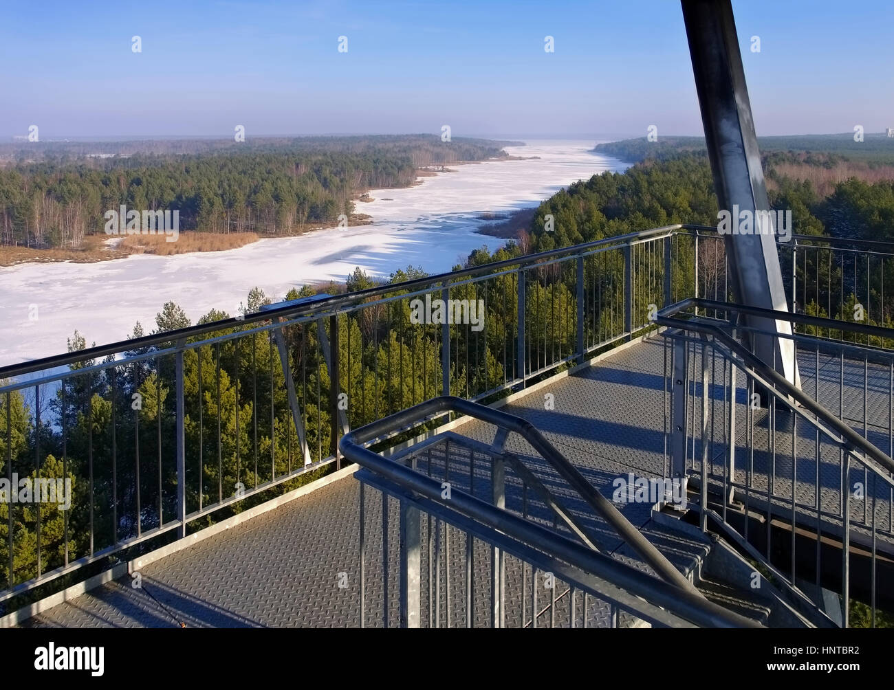Senftenberger See Aussichtsturm im Winter Senftenberg Lake in winter