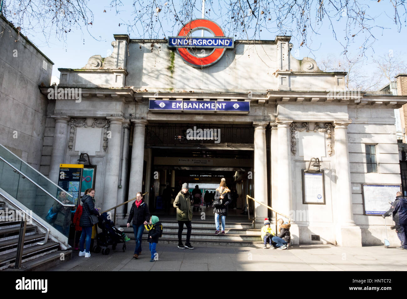 Embankment Underground Station, London, UK Stock Photo