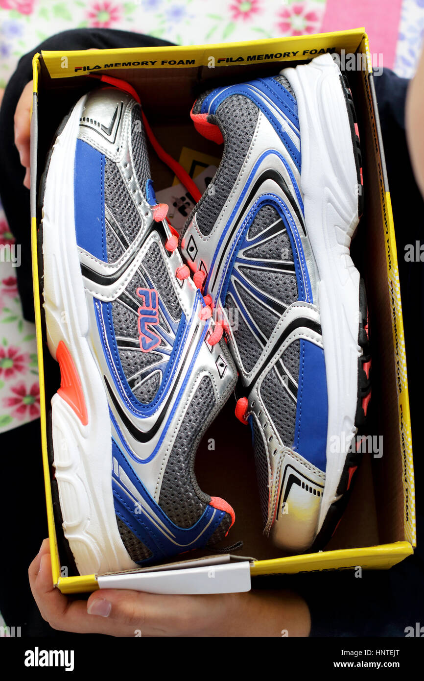 A pair of brand new FILA running shoes Stock Photo - Alamy