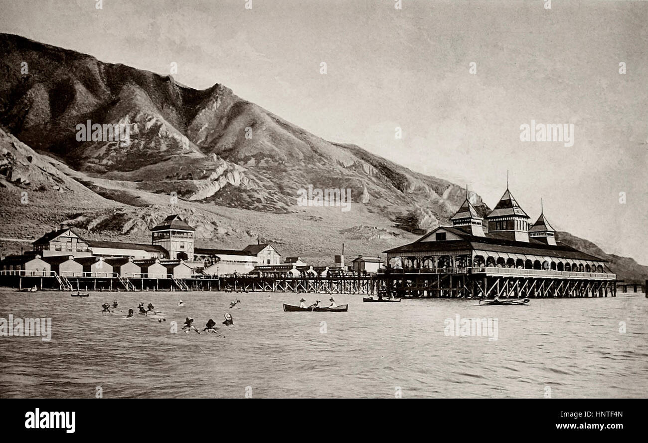 Garfield Beach, Salt Lake City, Utah, circa 1889 Stock Photo
