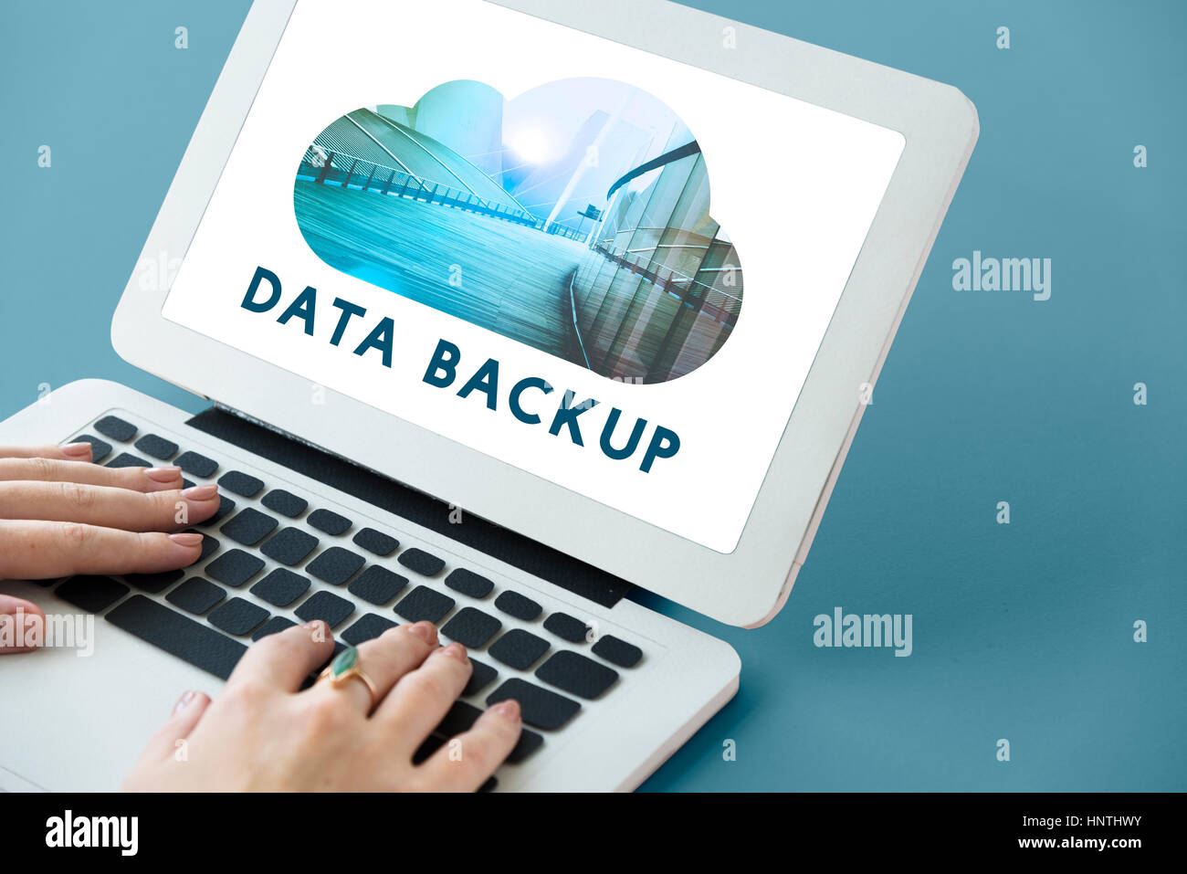 Upload Data Backup Connection Cloud Stock Photo