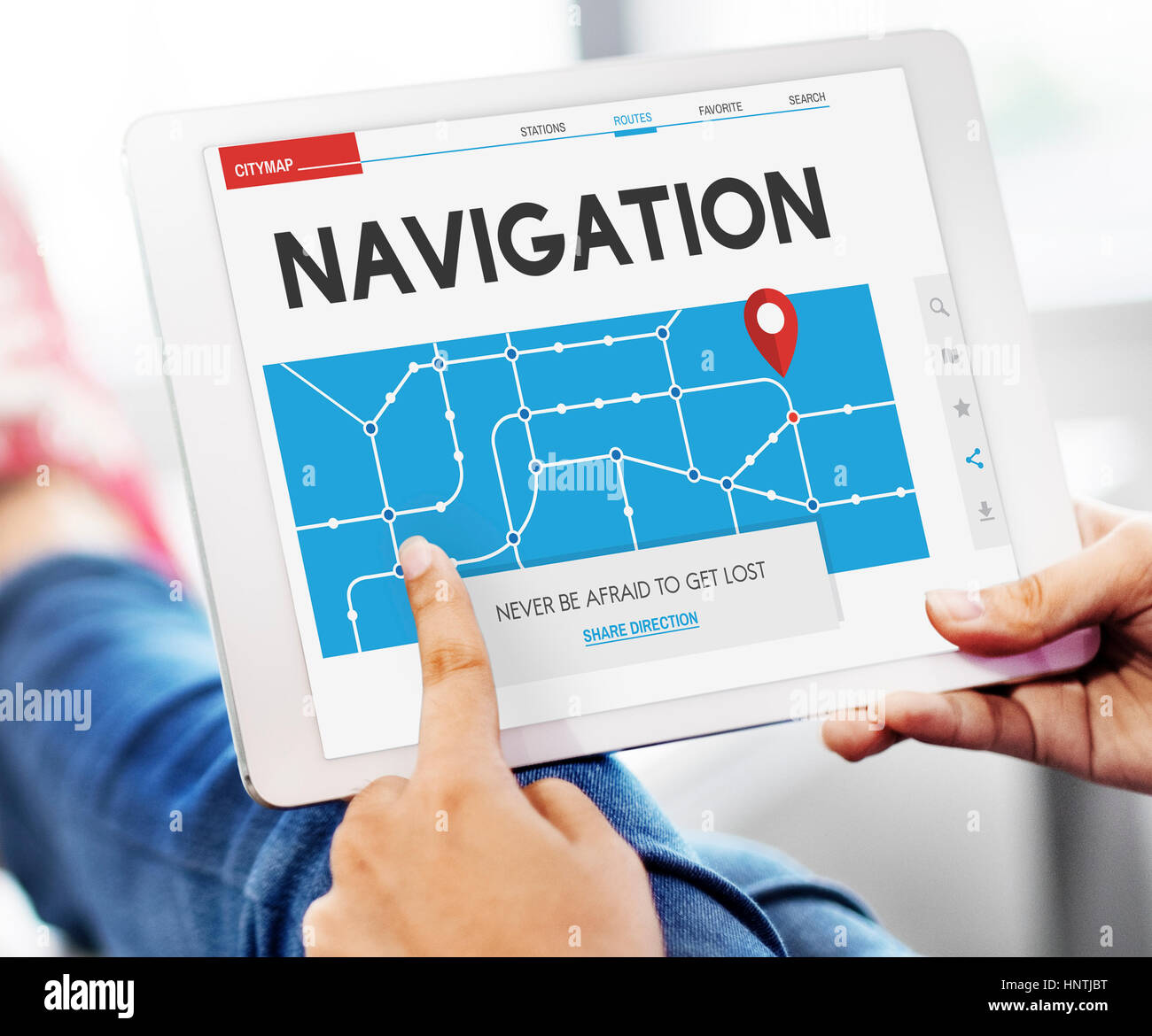 GPS Map Directions Navigation Location Stock Photo Alamy