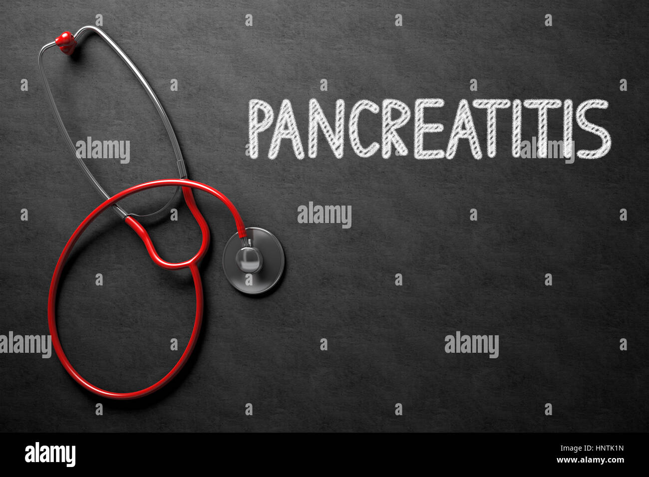 Pancreatitis - Text on Chalkboard. 3D Illustration. Stock Photo