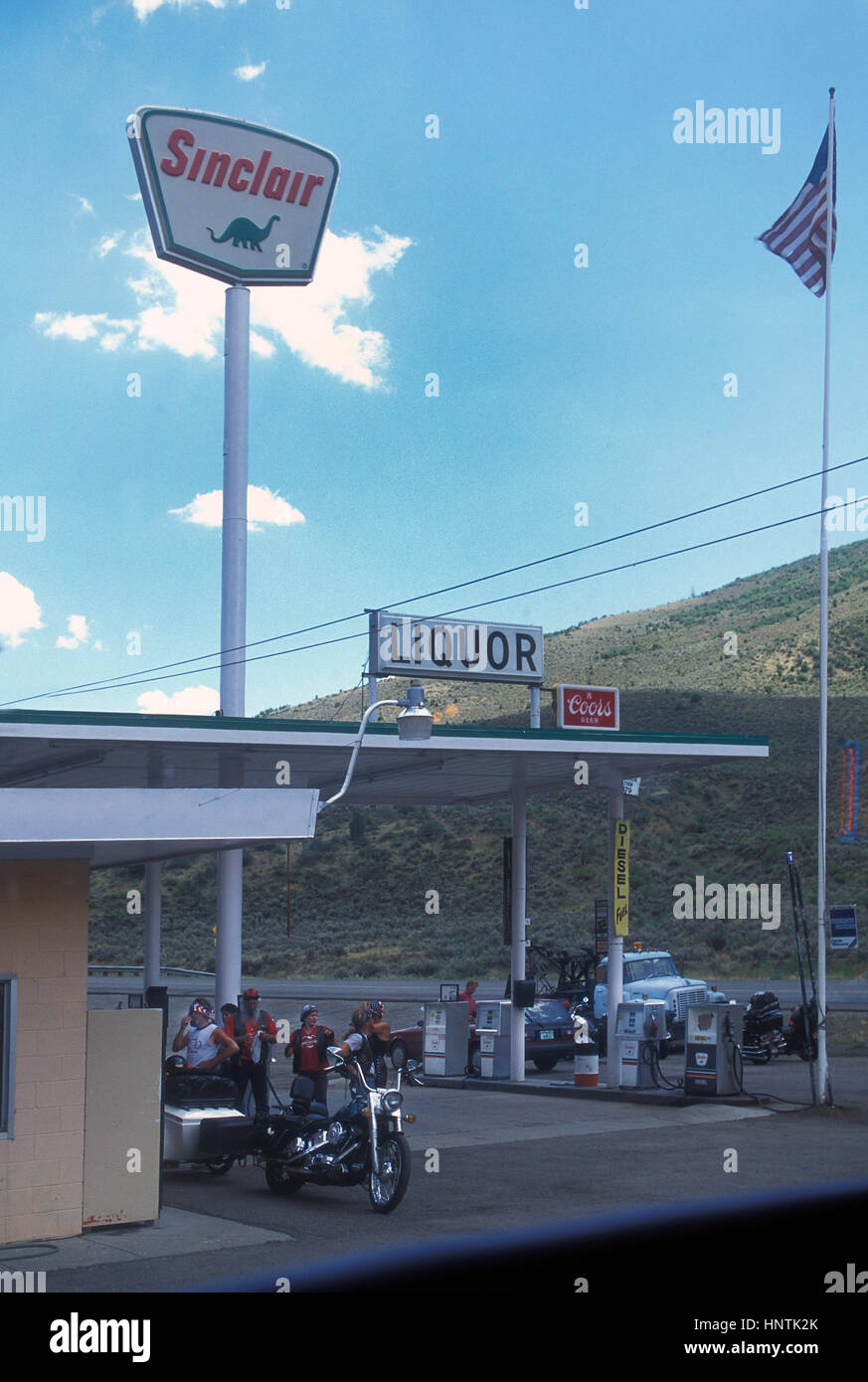 Sinclair Gas station in Colorado 1994 Stock Photo Alamy