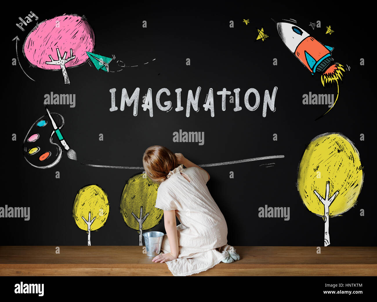 Children Imagination Learning Icon Concept Stock Photo Alamy
