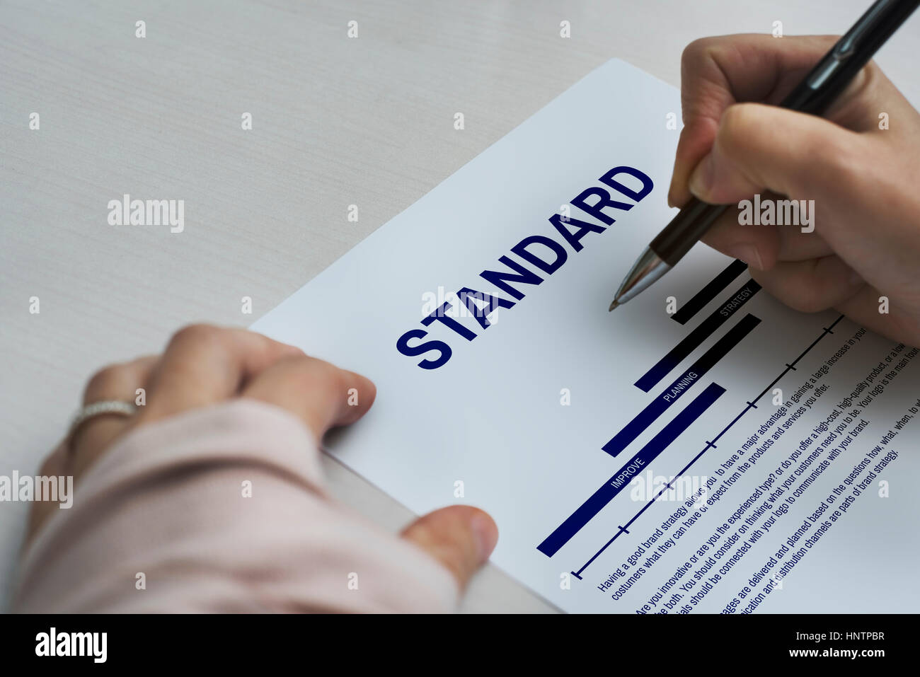 Assurance Guarantee Standard Quality Concept Stock Photo