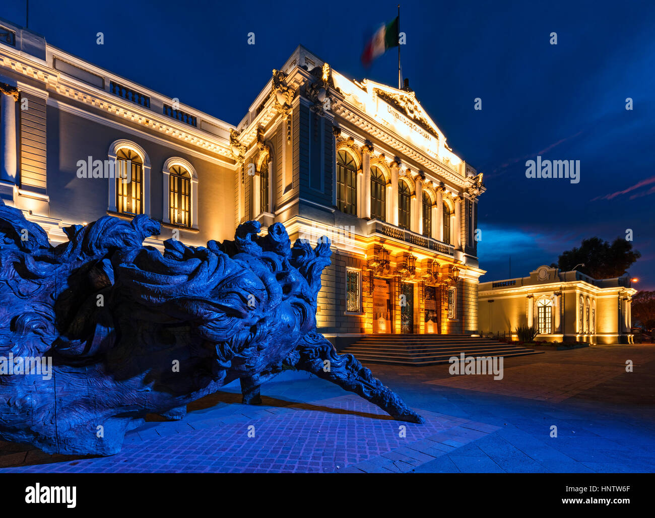 Stock Photo - The university buiding. Gudalajara is the capital and largest city of the Mexican state of Jalisco Stock Photo