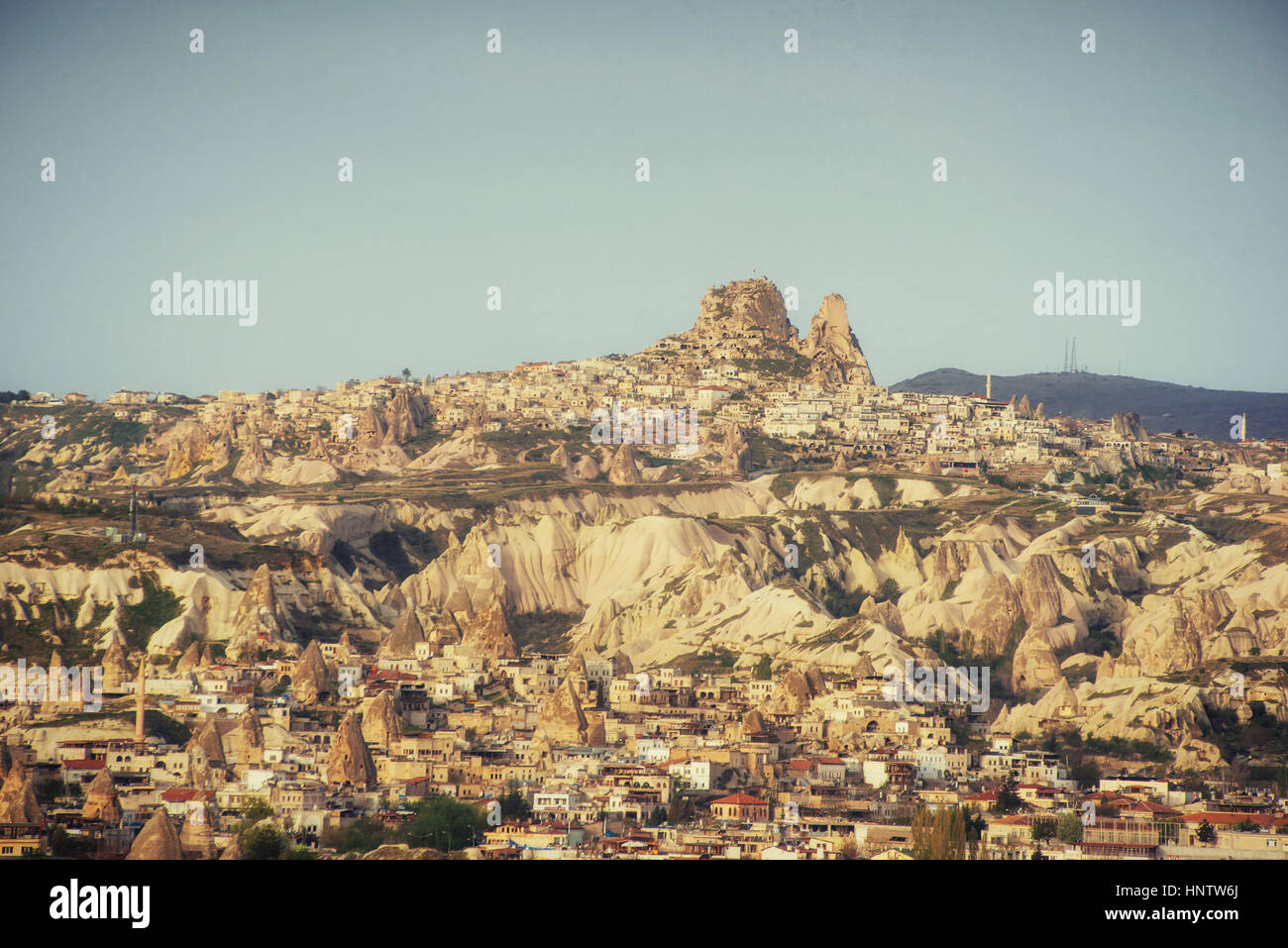 Nevsehir cave city in Cappadocia, Turkey Stock Photo Alamy